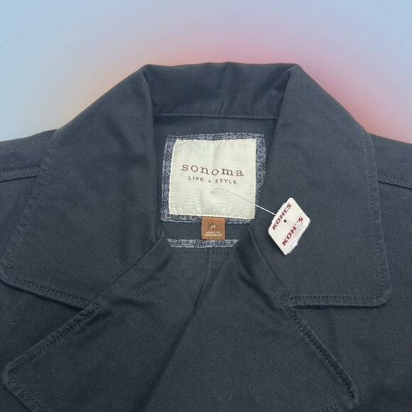 SONOMA Women’s Medium Black Cotton Jacket - Picture 2 of 4
